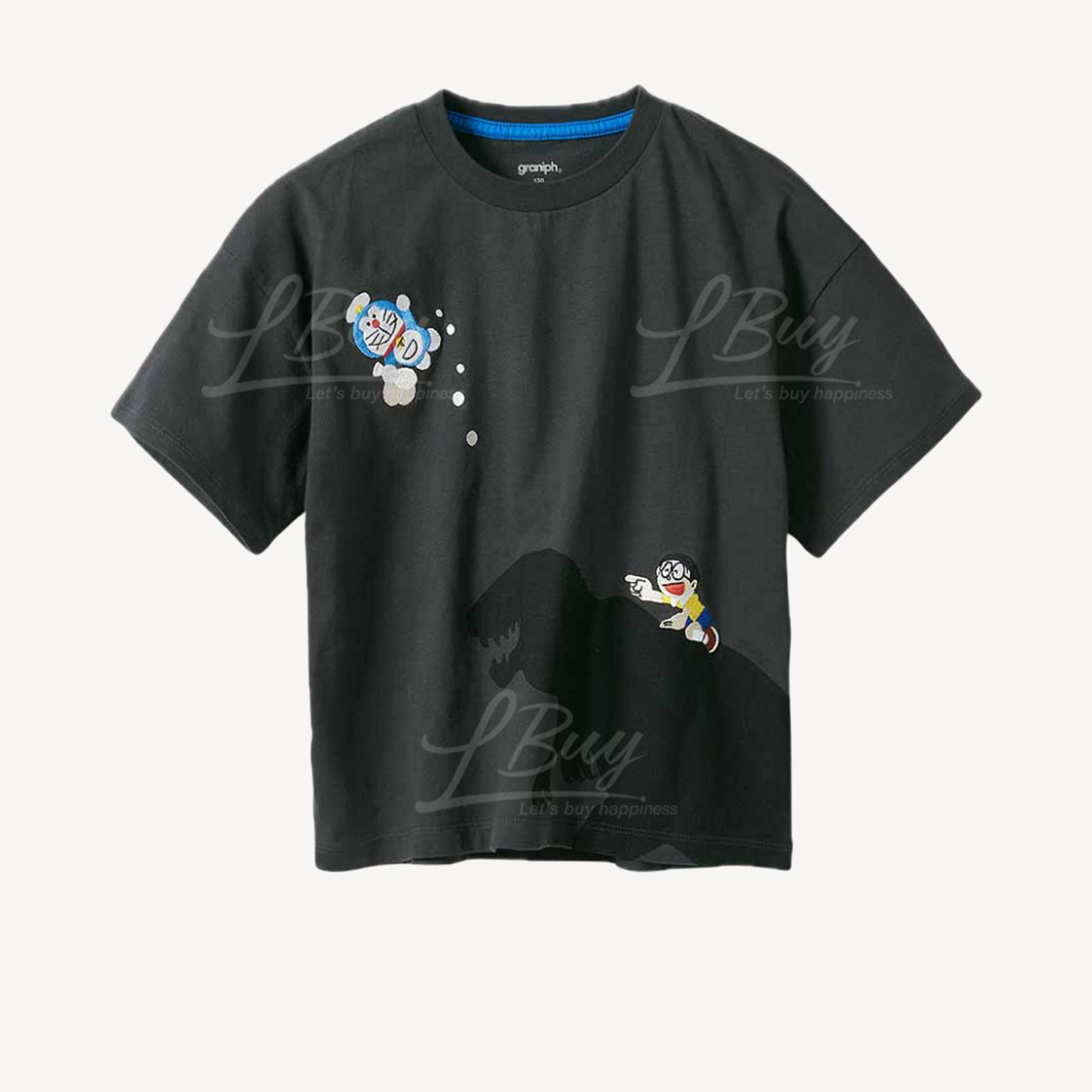 Graniph x 多啦A夢秘密道具桃太郎飯團兒童寬鬆版短袖T-Shirt Tee KID UNISEX