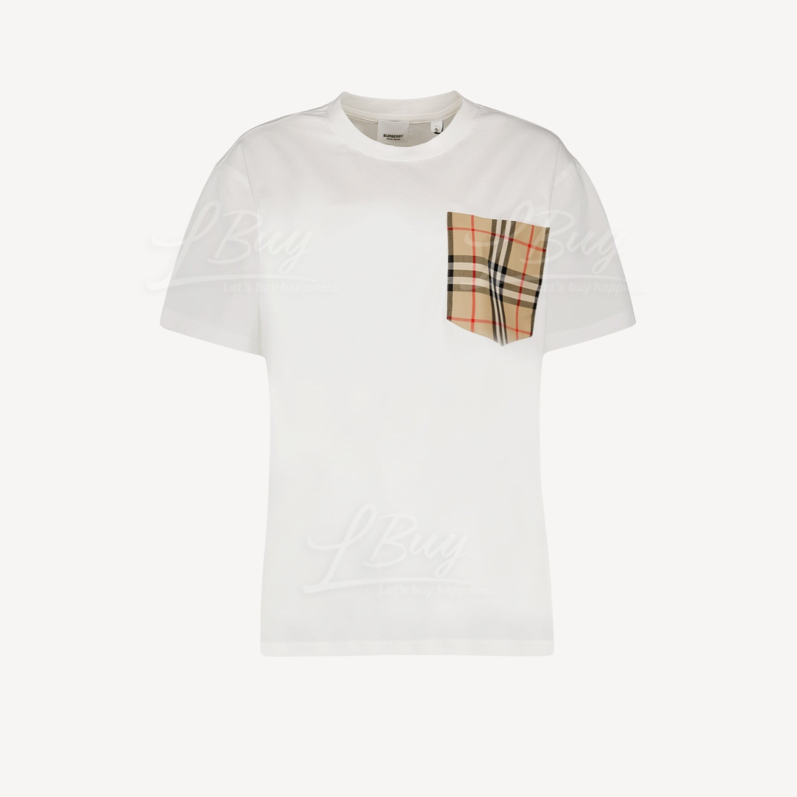 Burberry 经典格仔口袋T恤 白色 8080322