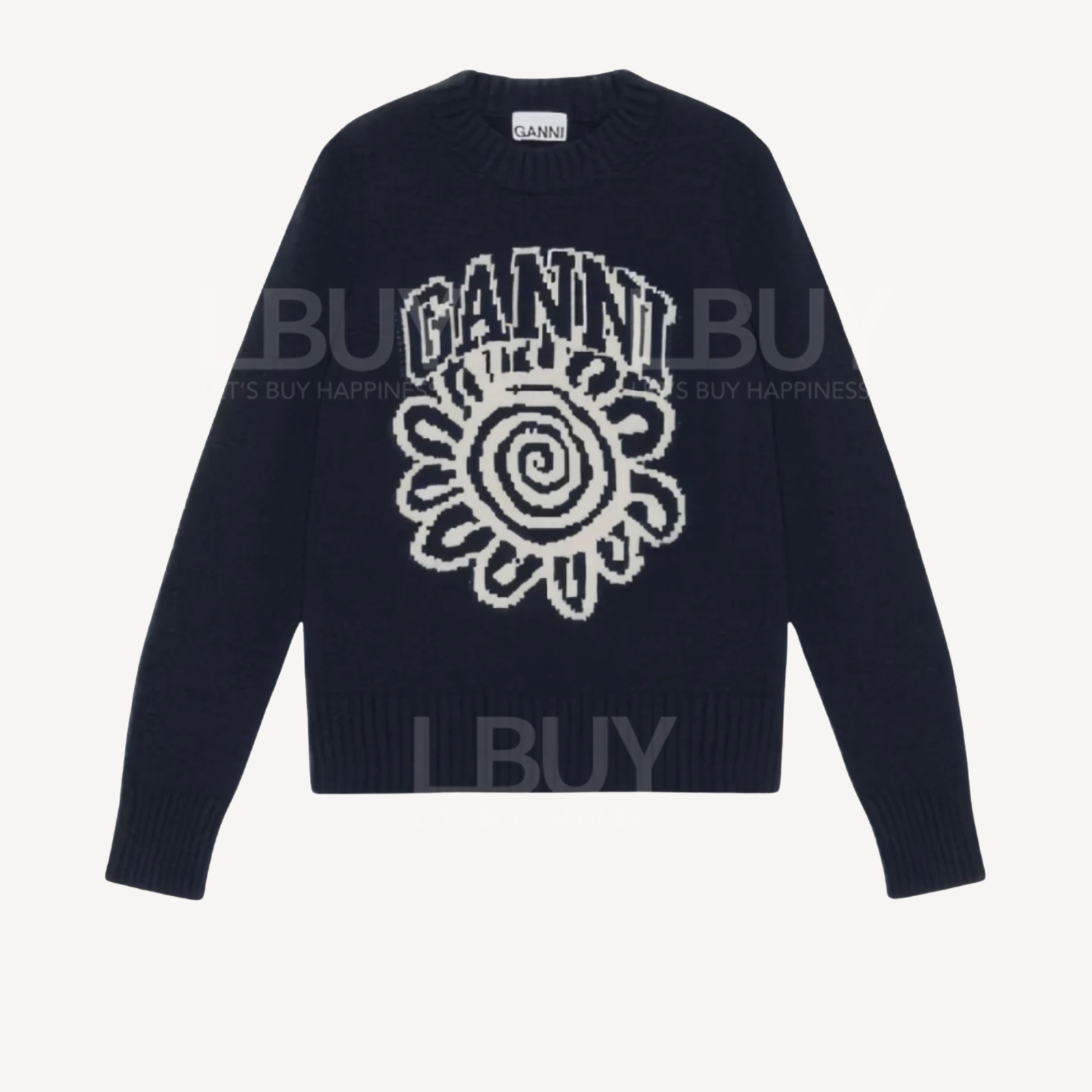 Ganni Logo Intarsia Knit Jumper