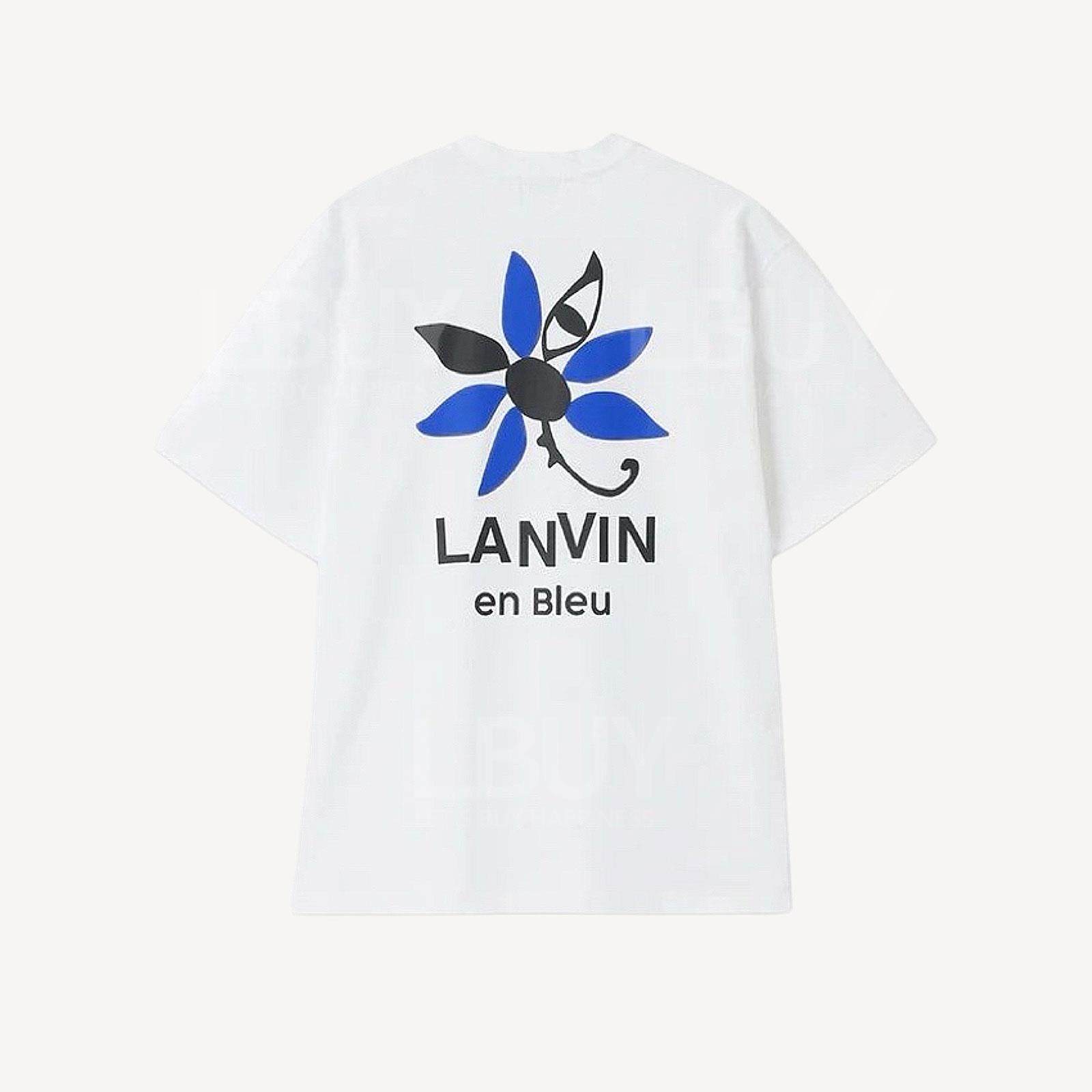 Lanvin eu Bleu Essential back print Marguerite T shirt