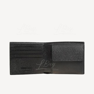 Burberry Logo Leather Wallet with Coin Pocket Black 80146561