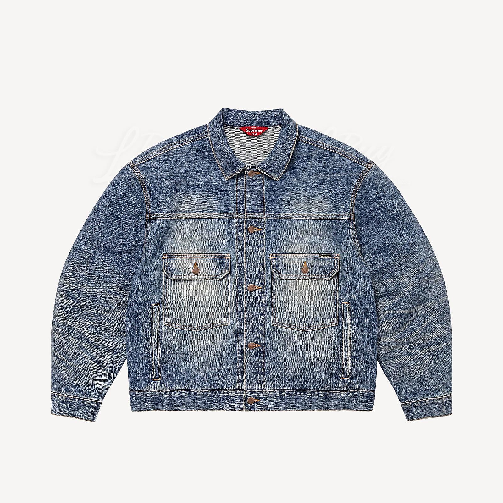 Supreme Distressed Selvedge 牛仔外套 靛藍色