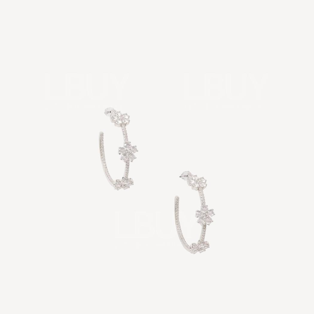 Kate Spade Gleaming Gardenia Flower Hoops