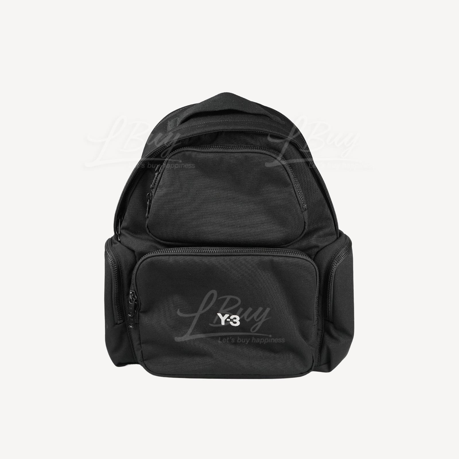 Y-3 Adidas 白色Logo拉鍊口袋背囊背包書包 黑色 IR5788