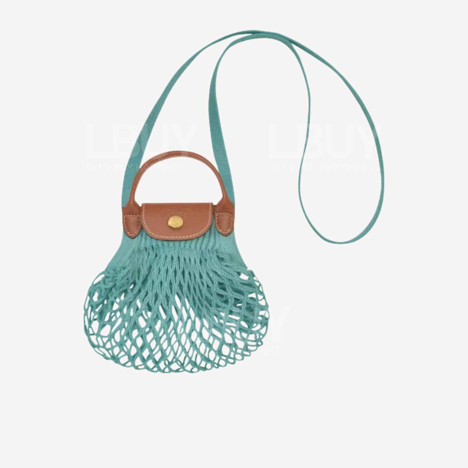 Longchamp Le Pliage Filet Mesh Bag Shoulder Bag XS Blue
