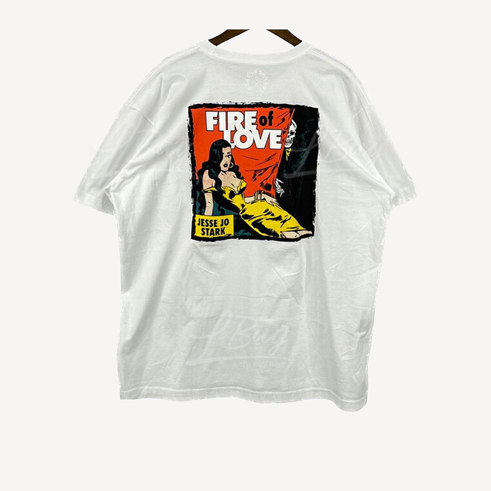Deadly Doll 漫畫女人黃色裙印花白色短袖Tee T-ShirtMade in U.S.A
