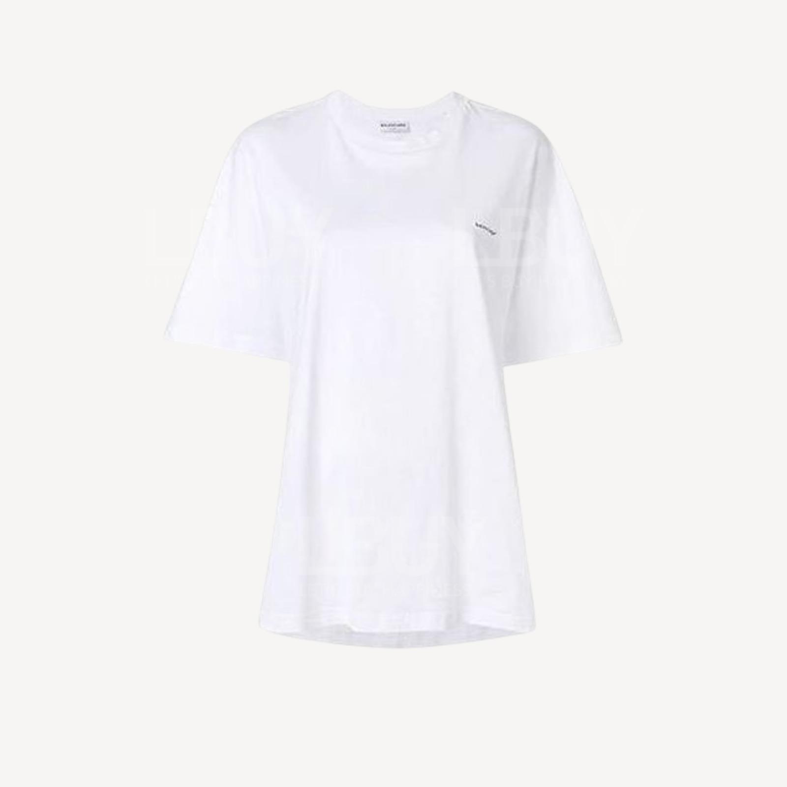Balenciaga Logo Short Sleeve T-shirt White 482204