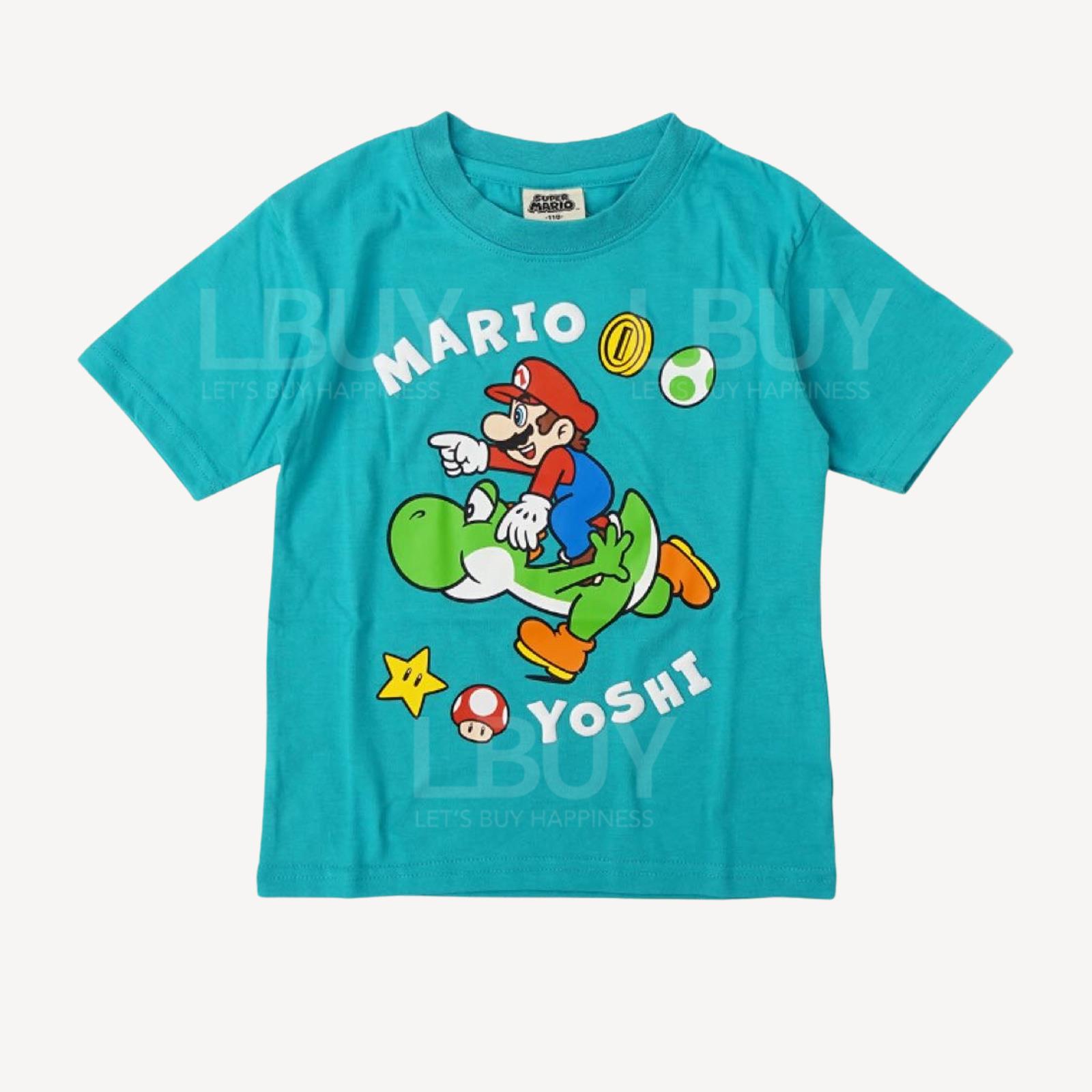 Mario 吸汗速乾防蚊加工童装绿色短袖T恤 （尺码：110－130）