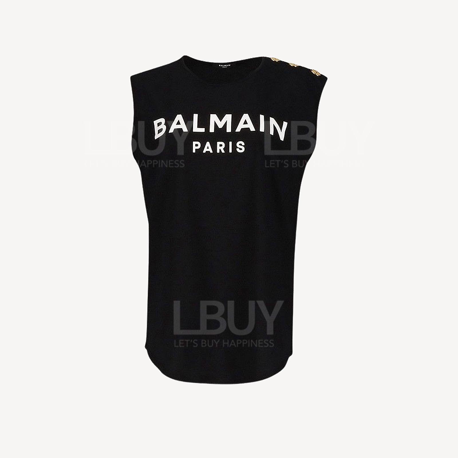 BALMAIN 圓領無袖T恤