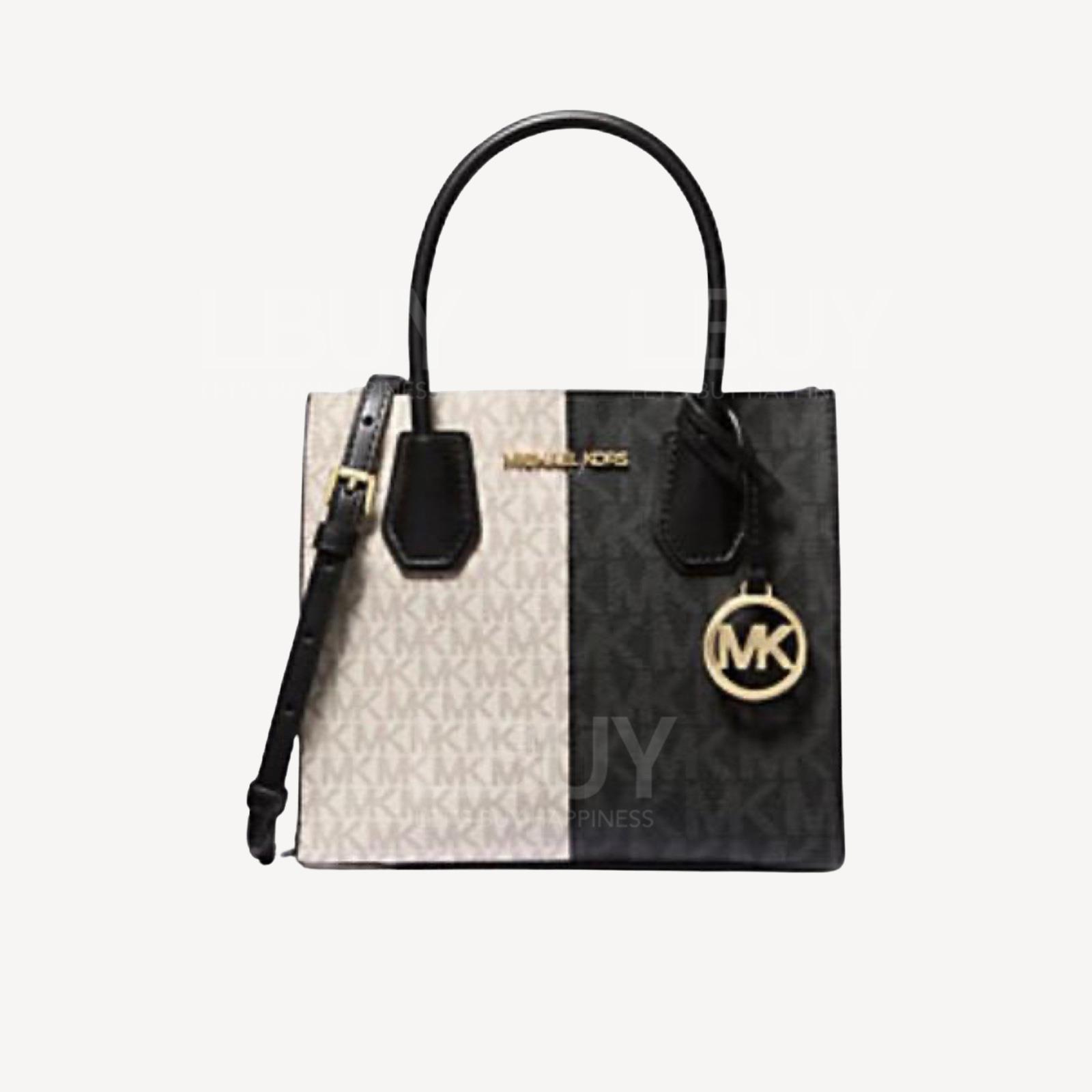 Michael Kors Mercer Medium Two-Tone Logo Crossbody Bag