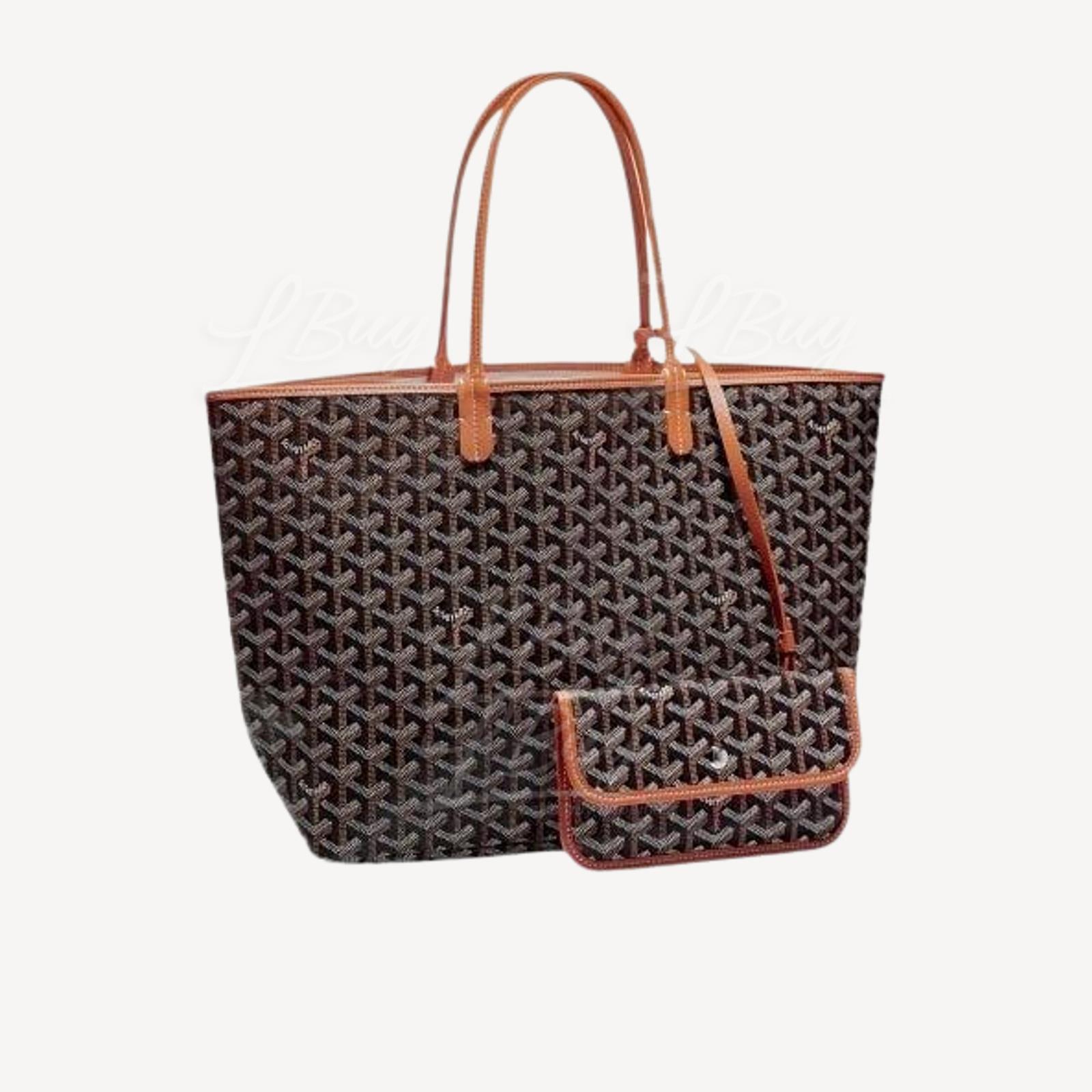 Goyard Saint Louis Bag PM 單肩手袋手挽袋附內袋 黑併啡色