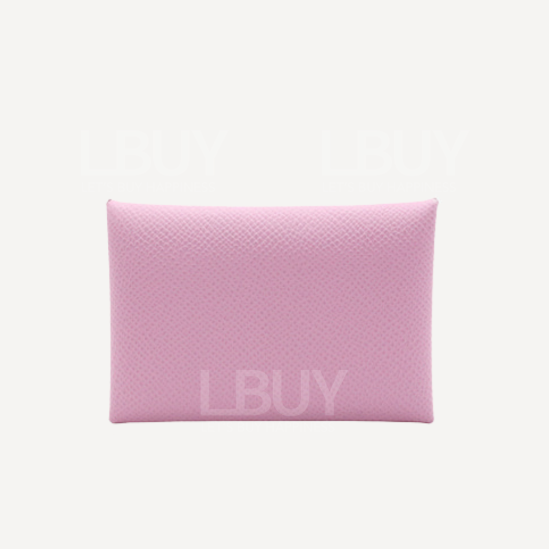 Hermes Calvi Card Holder Mauve Sylvestre