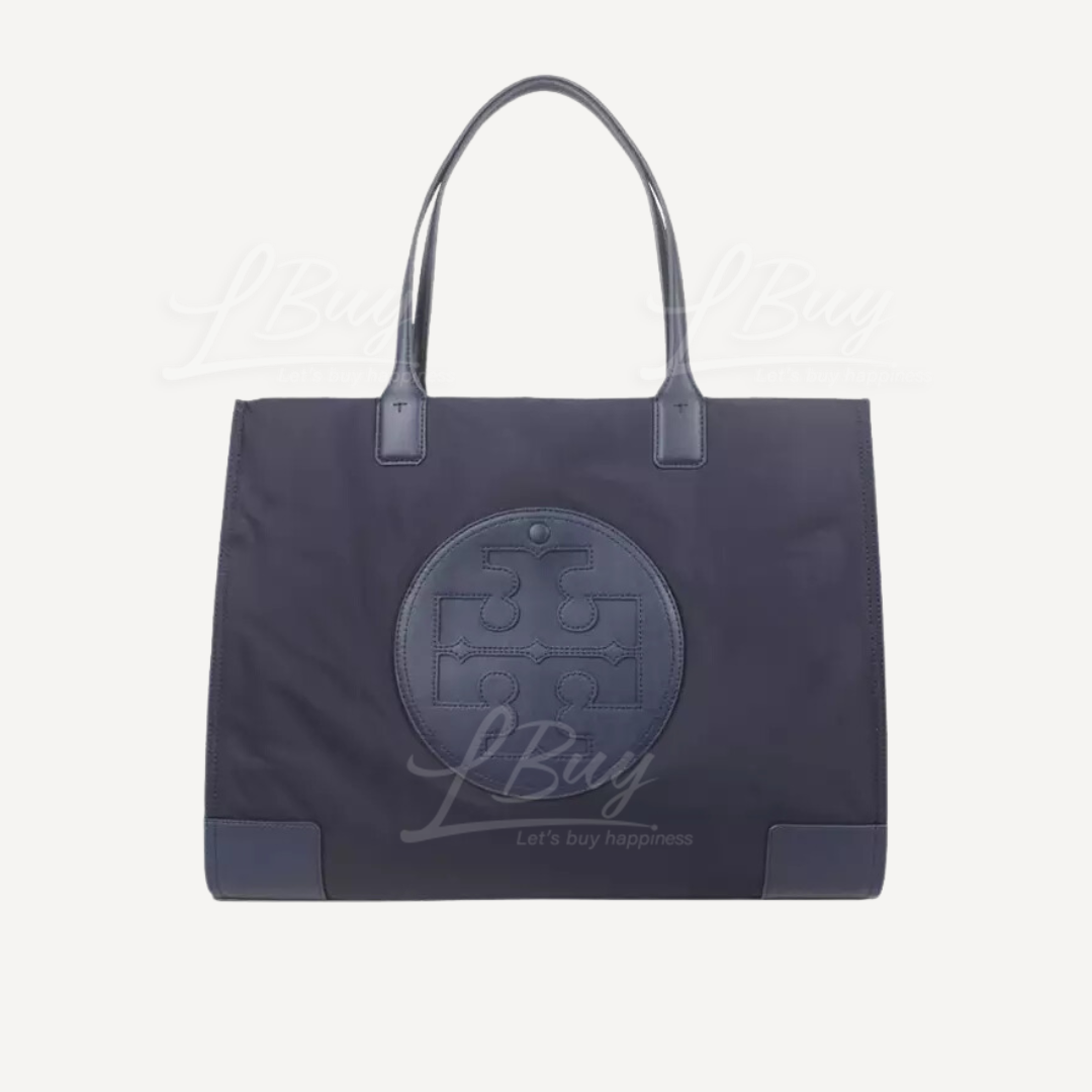 Tory burch ELLA系列大號海軍藍色Logo tote 87116-405
