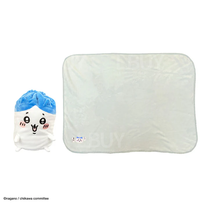 Chiikawa 珊瑚絨蓋膝毛氈連束帶小袋 (Hachiware)