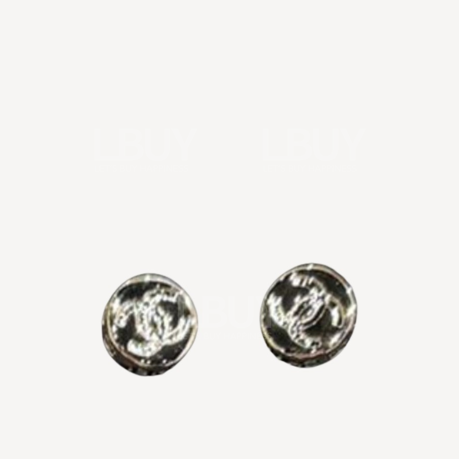 Chanel CC Logo Earrings Silver colour ABE860