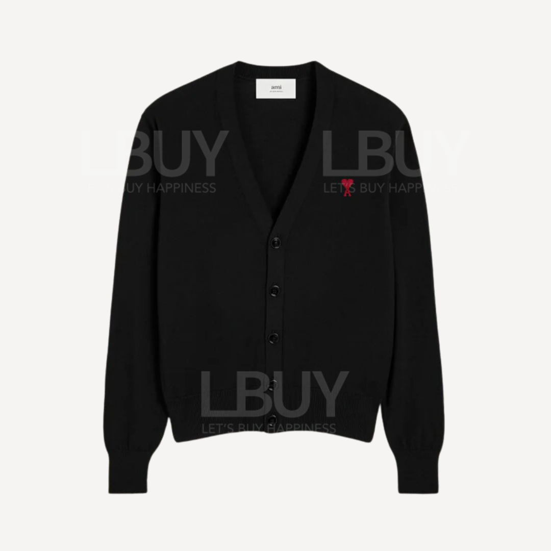 Ami Paris 黑色开胸毛衣 BFHKC111