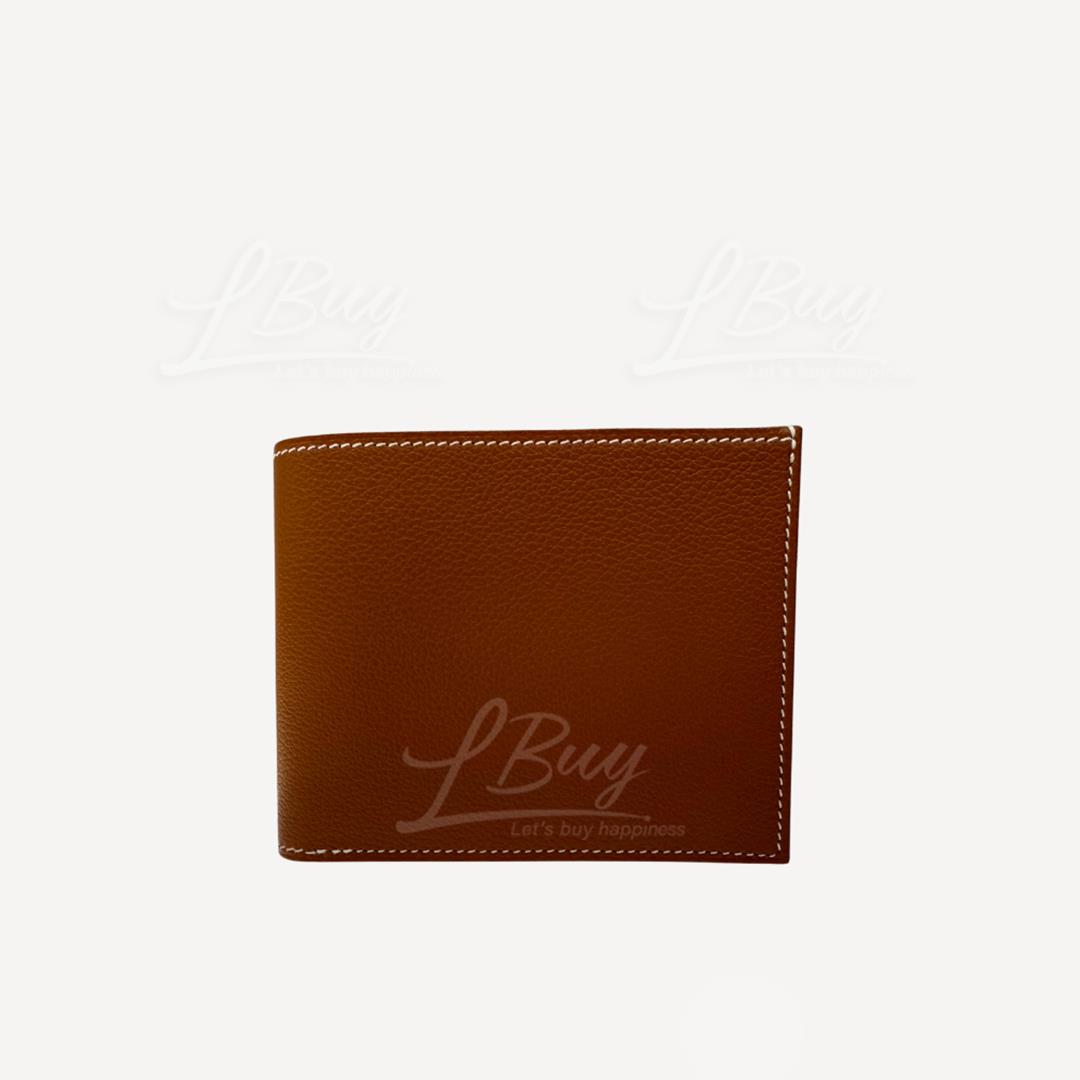 Hermes Citizen Twill Compact Card Holder 銀包 金棕色