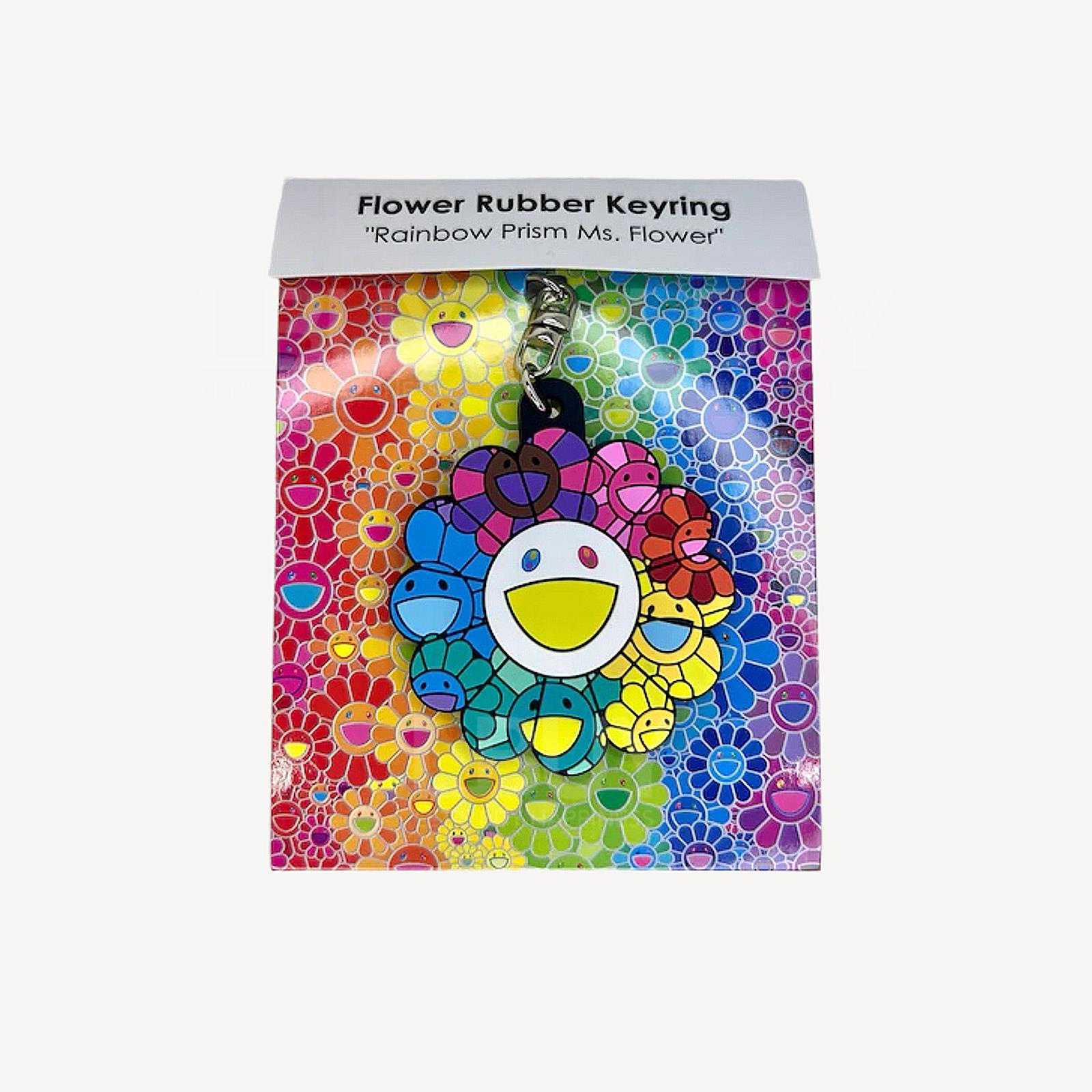 Flower Rubber Keyring/ Rainbow Prism Ms Flower