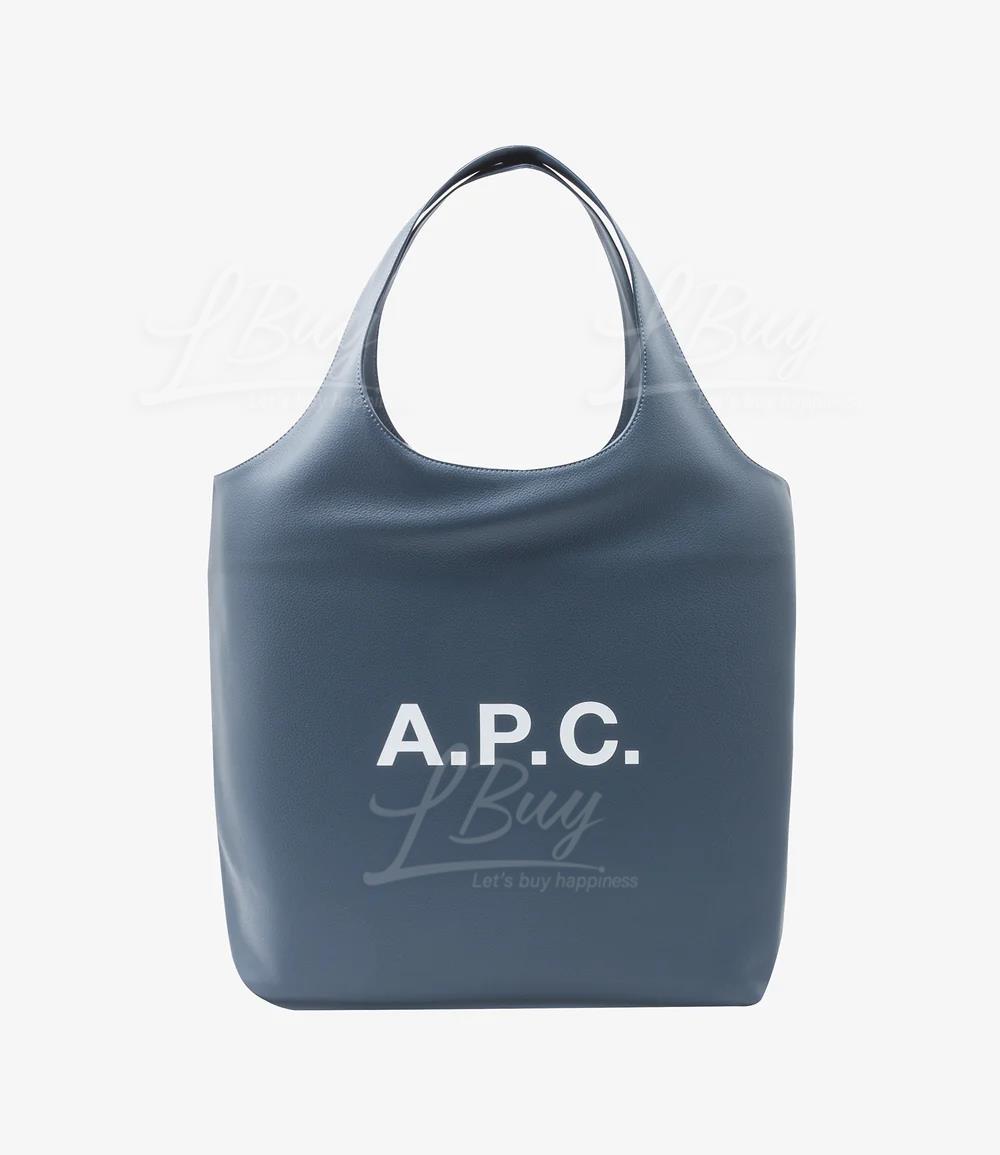A.P.C. Logo Ninon Tote Bag 深海軍藍色 大號手挽袋單肩袋