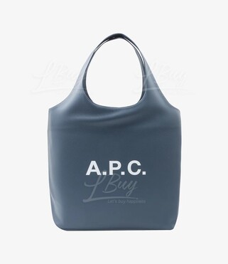 A.P.C. Logo Ninon Tote Bag Dark Blue Large Tote Bag Shoulder Bag