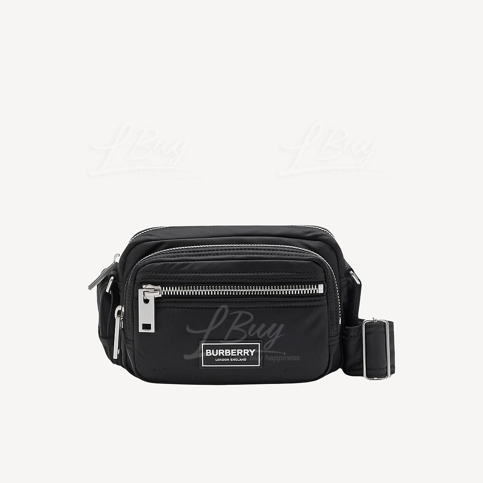 Burberry 黑色尼龙拉炼斜背袋 80905701