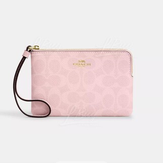 Corner Zip Wristlet In Signature Canvas