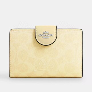 Medium Corner Zip Wallet In Signature Canvas