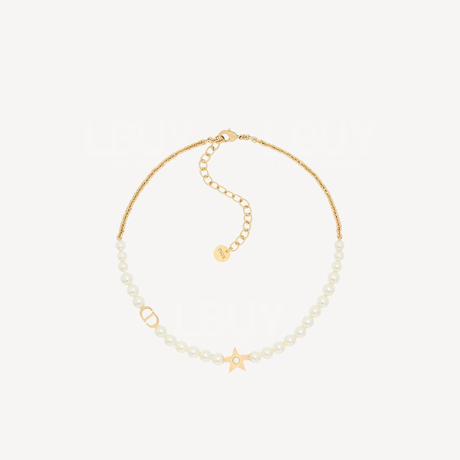 Dior 珍珠 星星Logo 项炼