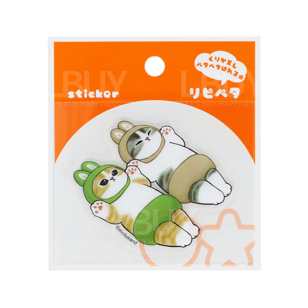 Mofusand 可重用貼紙 - 兩隻小兔