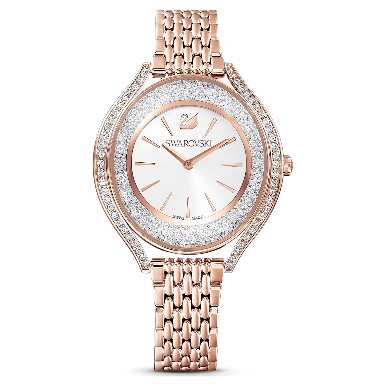 SWAROVSKI Crystalline Aura 手表 (金属手链, 玫瑰金色调, 玫瑰金色润饰)