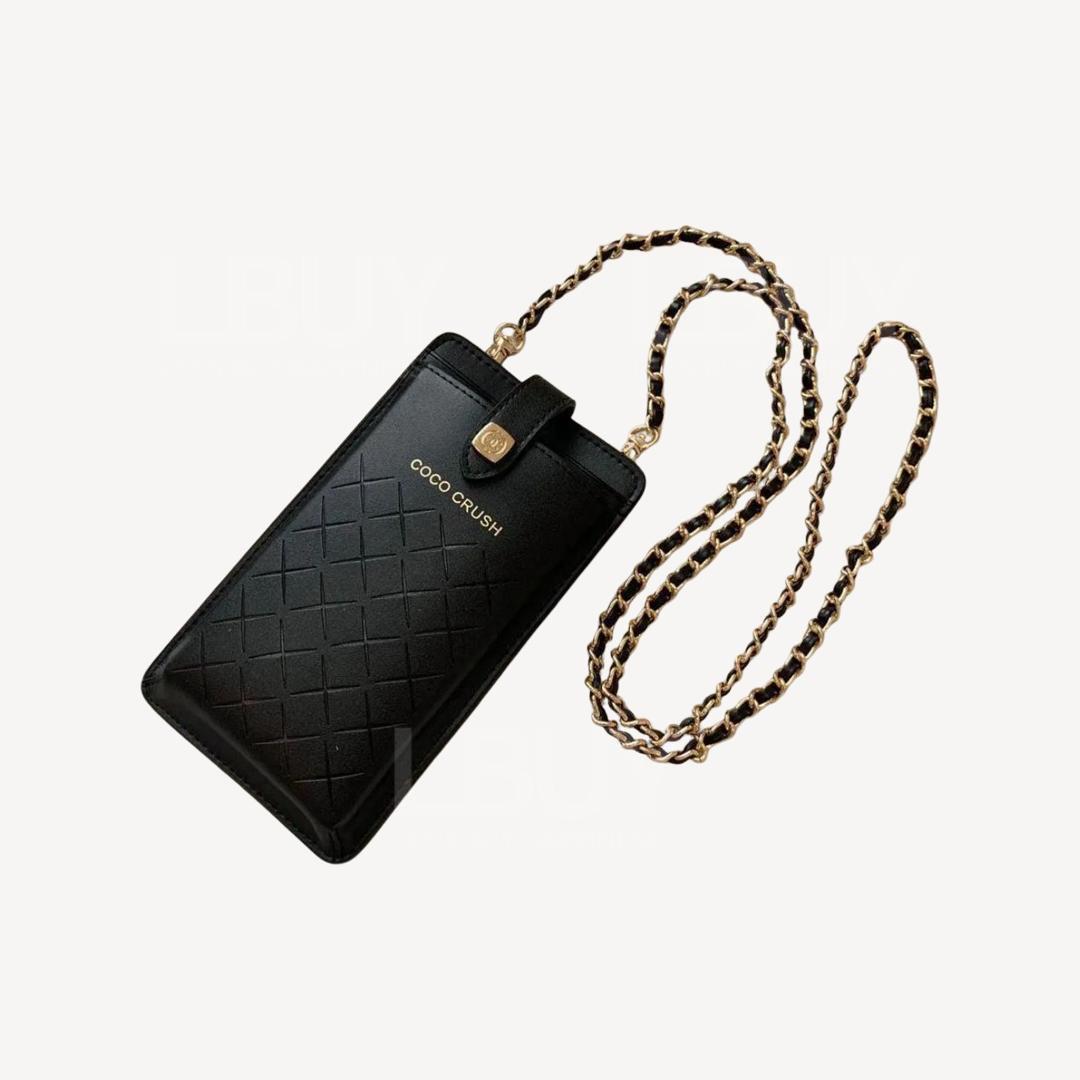 Chanel VIP限定 Coco Crush 黑色手机挂袋