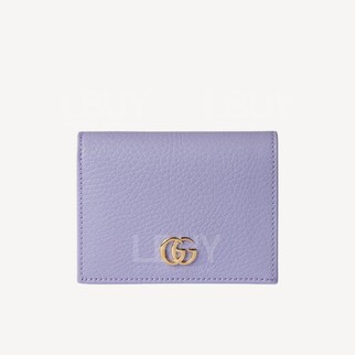 Gucci 限定 鸢尾花紫拼小鸡黄 短银包