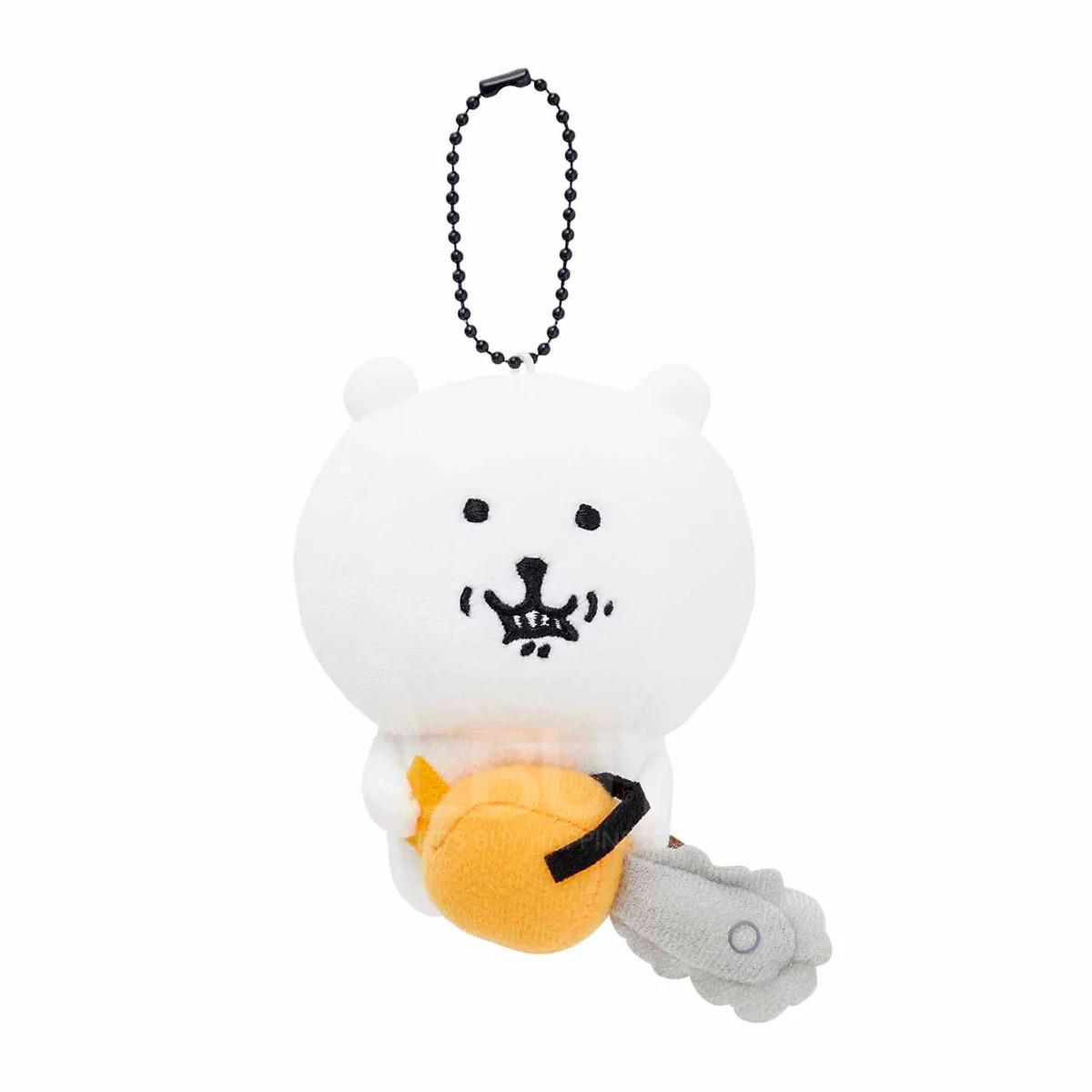 Nagano 自嘲熊電鋸白熊毛公仔掛飾