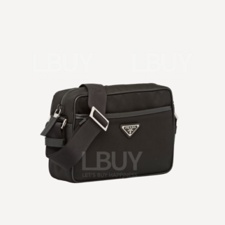 Prada Re-Nylon and Saffiano Leather Shoulder Bag Black 2VH048