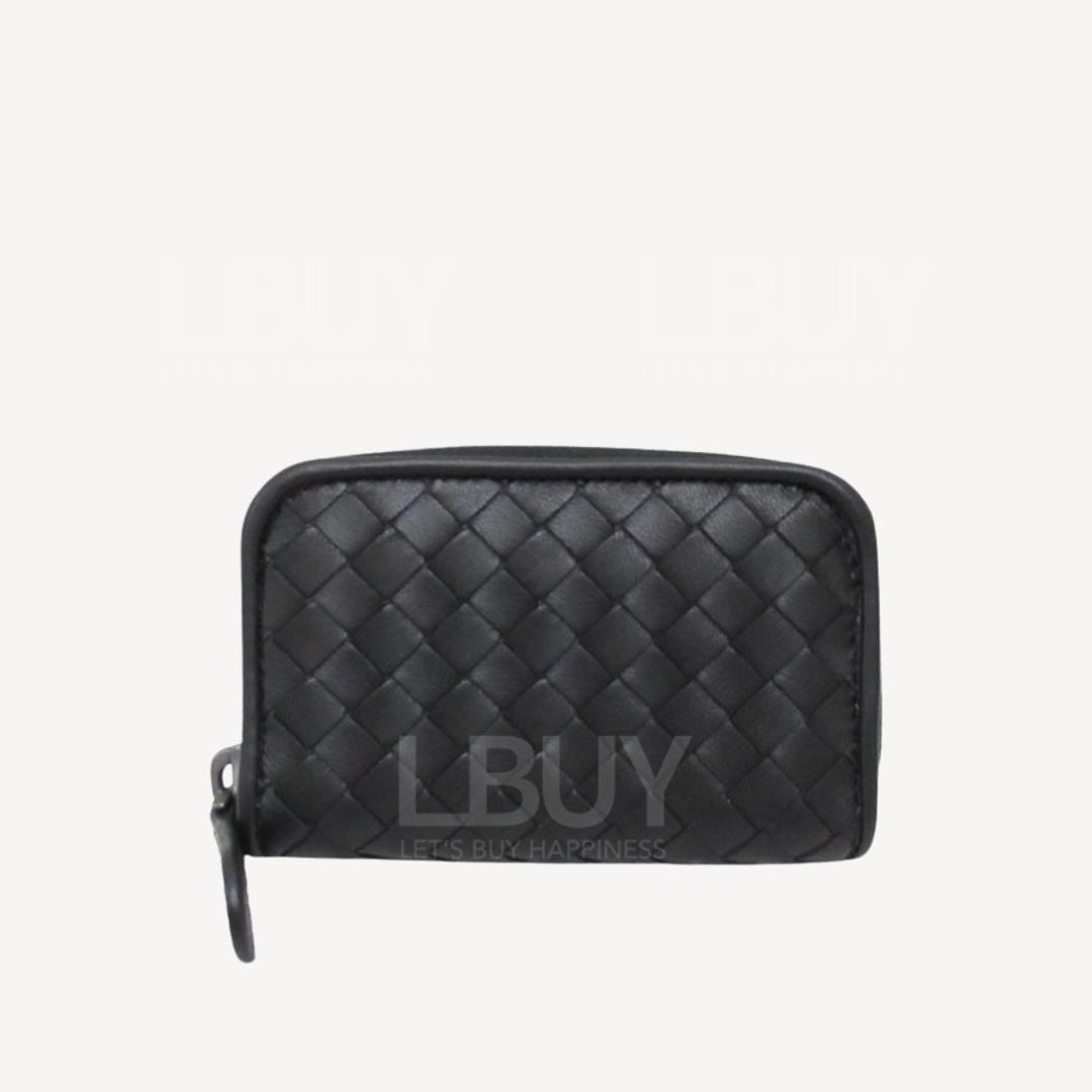 Bottega Veneta 拉鏈卡片銀包 黑色