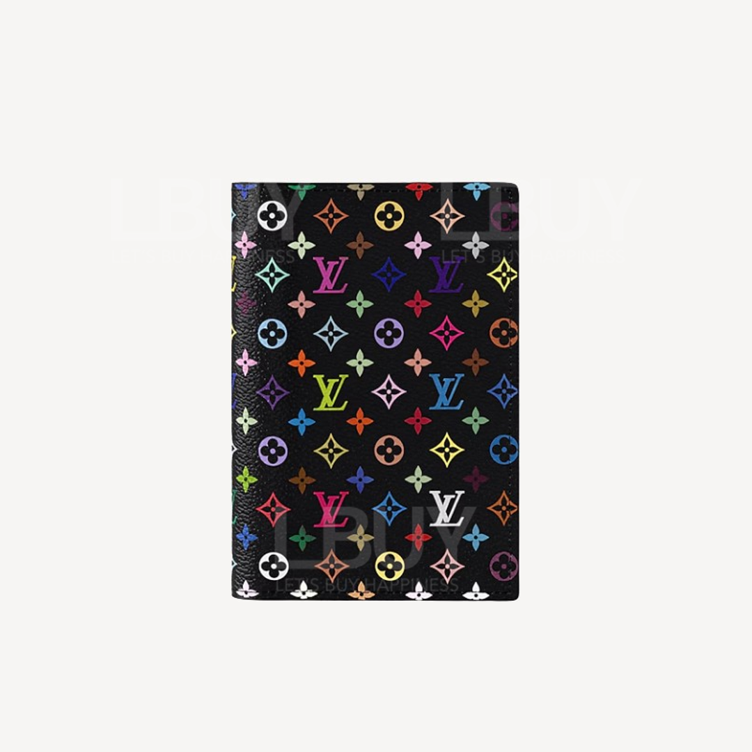 LV x TM 护照封套 黑色彩色Monogram M13414