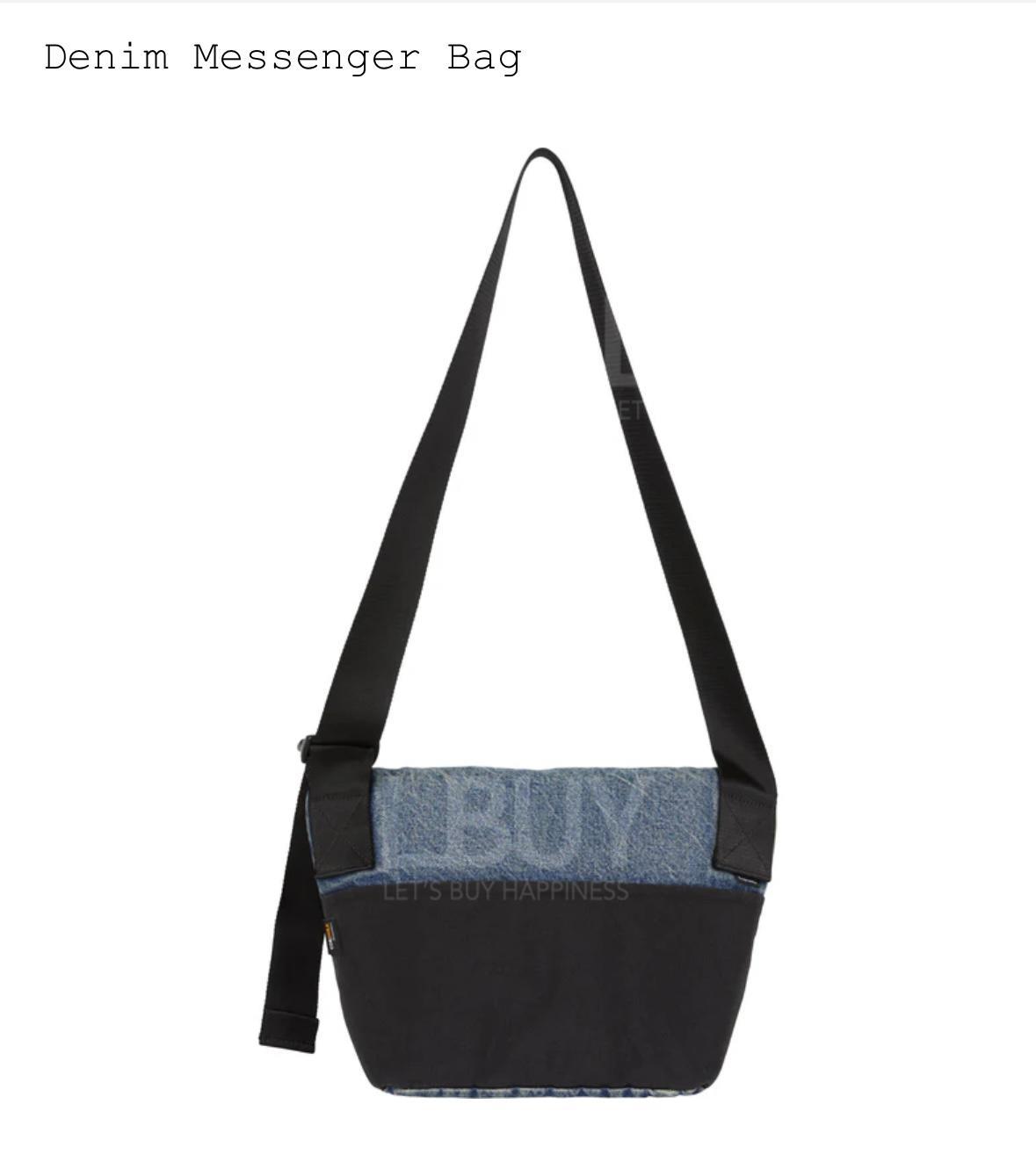 Supreme-Supreme Denim Messenger Bag Washed Indigo