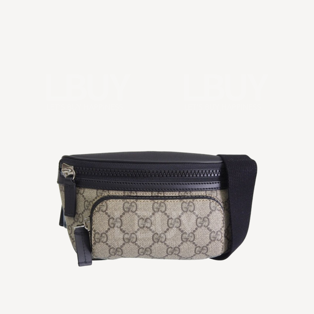 Gucci Supreme GG Logo 黑色腰包 779877