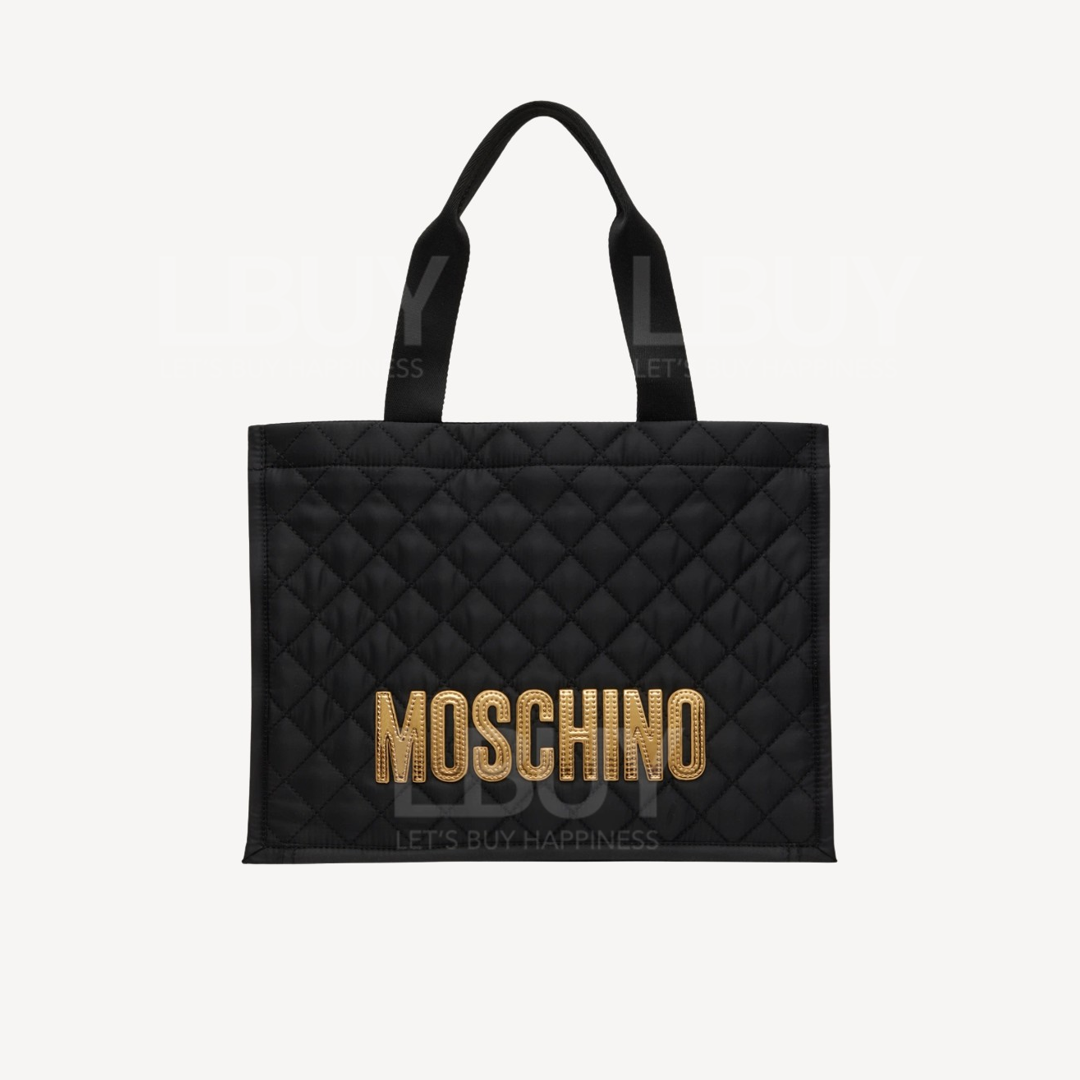Moschino 金色Logo Tote Bag 手挽袋 黑色