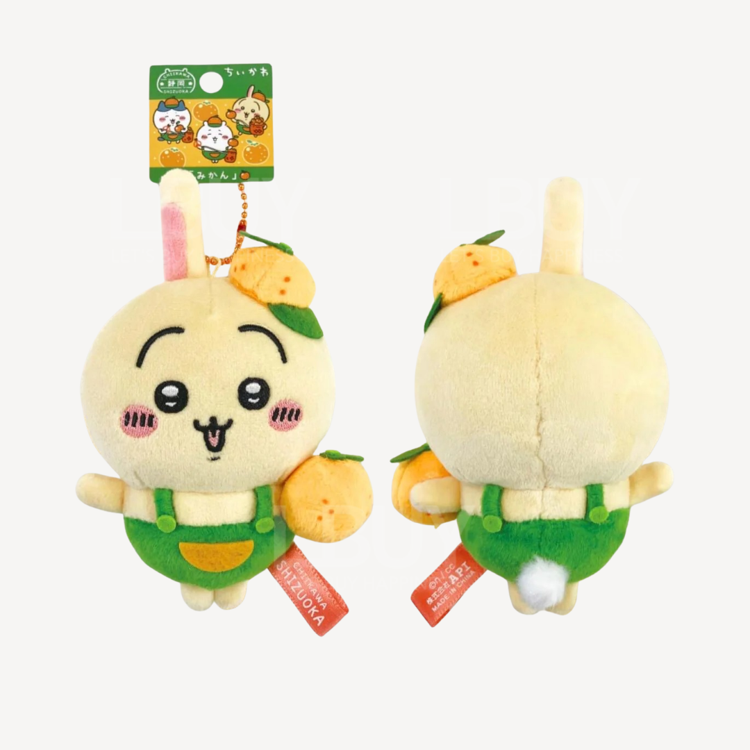 Chiikawa 吉伊卡哇 當地限定毛公仔掛飾 靜岡柑桔 兔兔