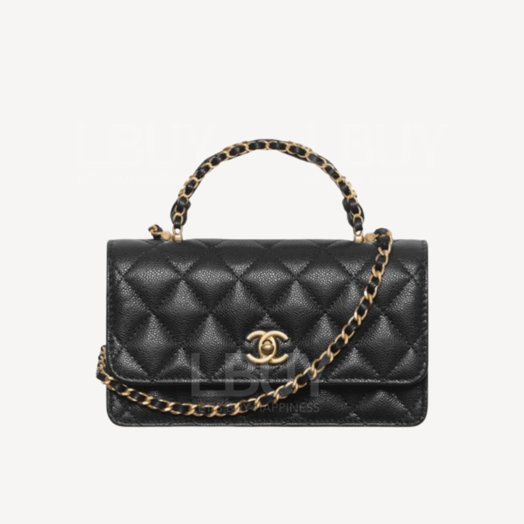 Chanel WOC 手柄 手袋 手挽袋 黑色 AP4798