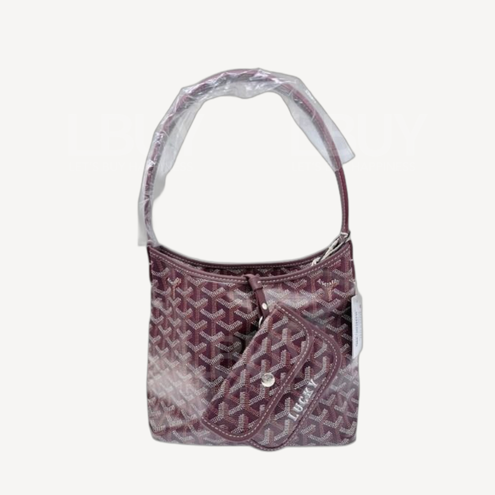 Goyard Boheme Hobo Mini 限量版单肩袋 酒红色 并绘字Lucky
