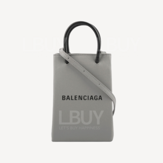 Balenciaga Shopping Phone Holder 灰色斜孭袋 593826