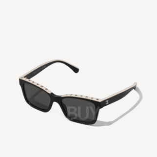 Chanel Logo黑色奶茶色太阳眼镜 CG5417