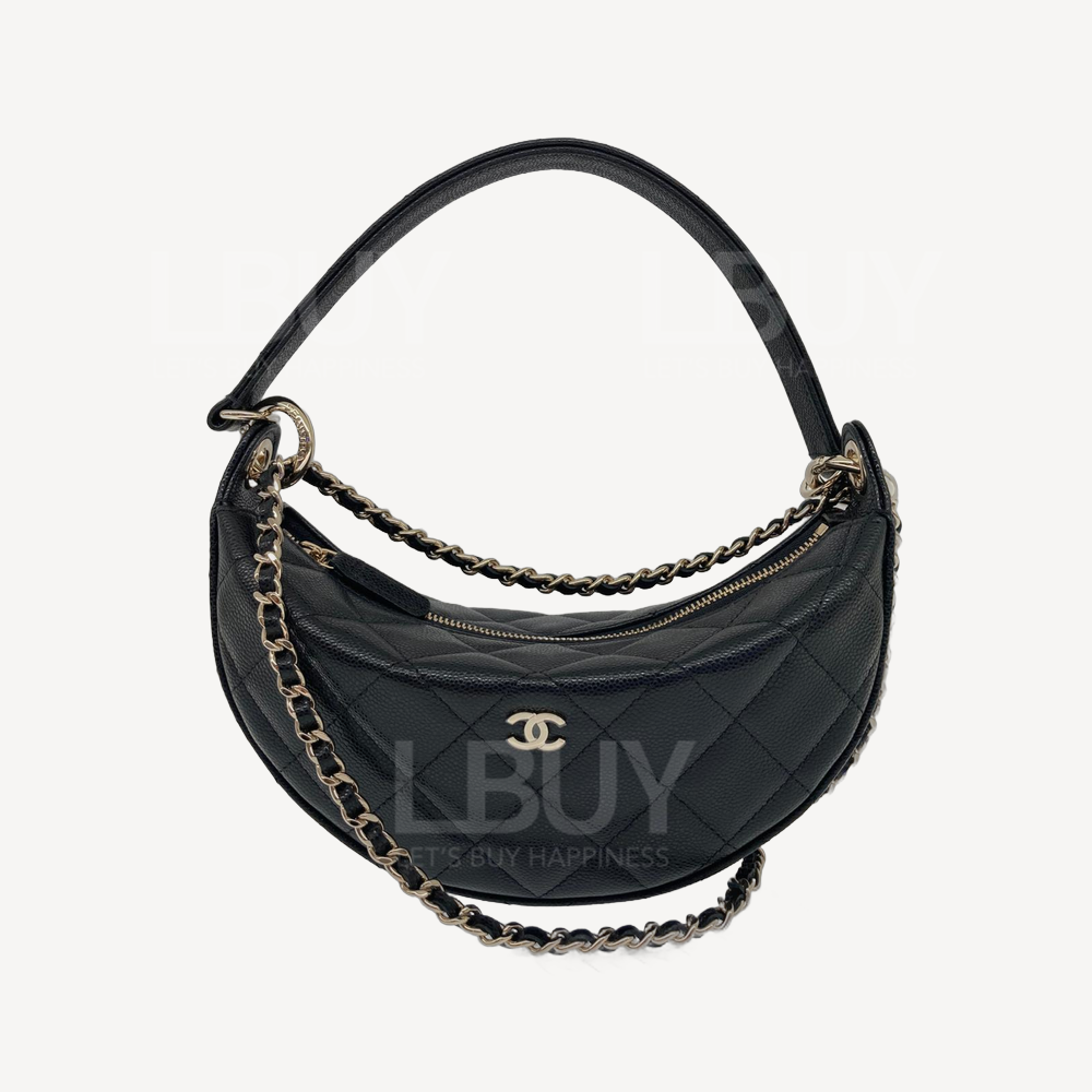 Chanel 黑色牛皮鏈帶包 AP5094B