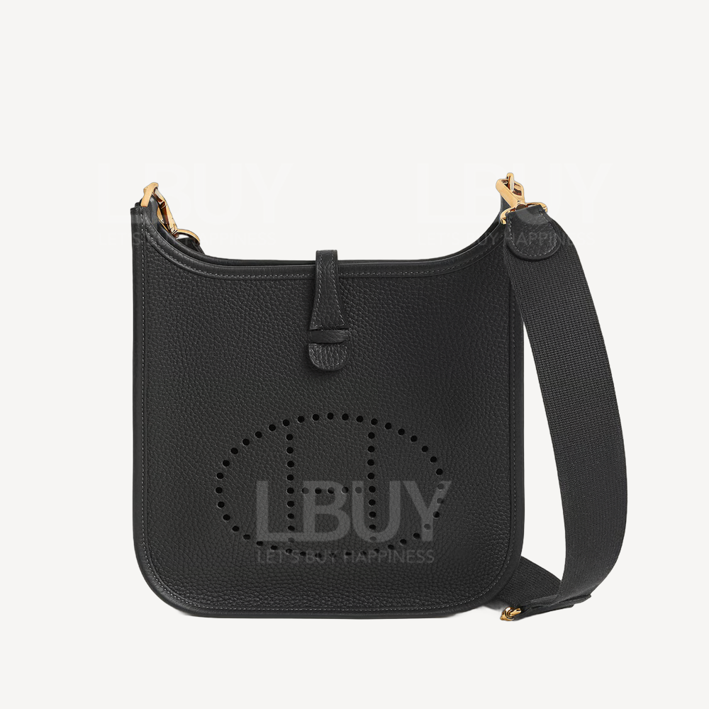 Hermes Evelyne 23 Bag 黑色 金扣