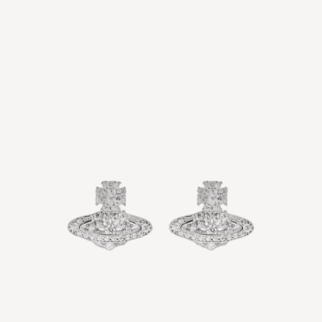 Vivienne Westwood Narcissa 银色水晶耳环
