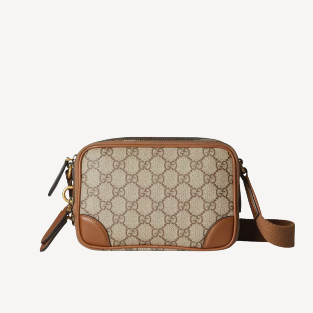 Gucci GG Emblem 超迷你手袋 棕色 821217