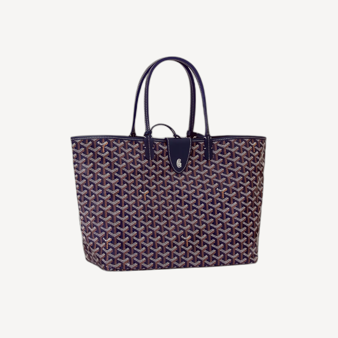 Goyard Saint Louis Bag PM 单肩手袋手挽袋 附皮革磁石夹 深蓝色