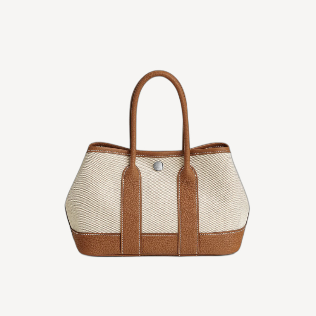 Hermes Neo Garden 23 Bag 米色并金色 帆布并皮革